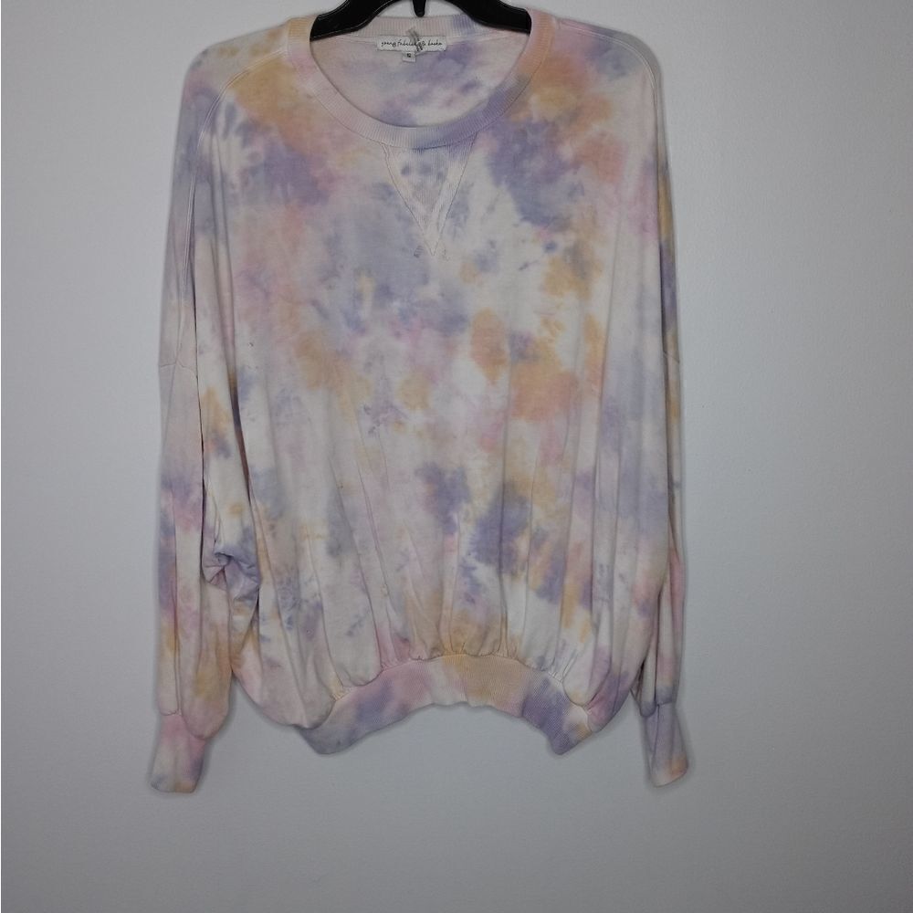 Young Fabulous & Broke Juliette Purple Pink Tie Dye Top Size Small